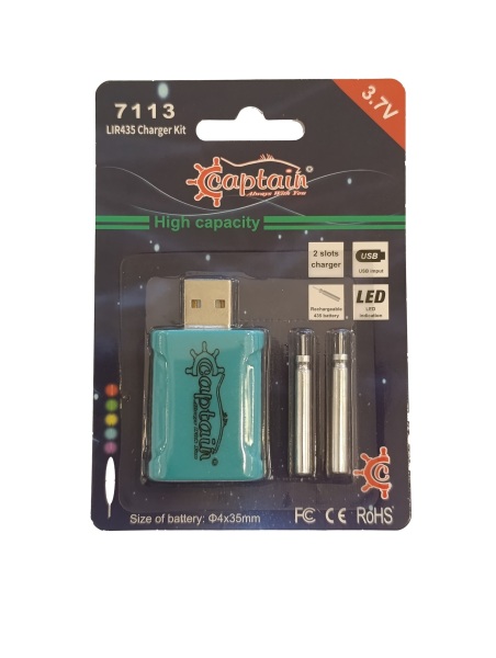CAPTAIN FOSFOR 7113 PİL ŞARJ KİTİ USB Lİ - 1