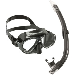 CRESSI MAREA+GAMMA MASKE ŞNORKEL SET BLACK - Cressi