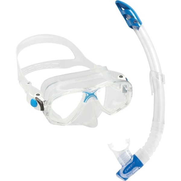 CRESSI MAREA+GAMMA MASKE ŞNORKEL SET CLEAR/BLUE - 1