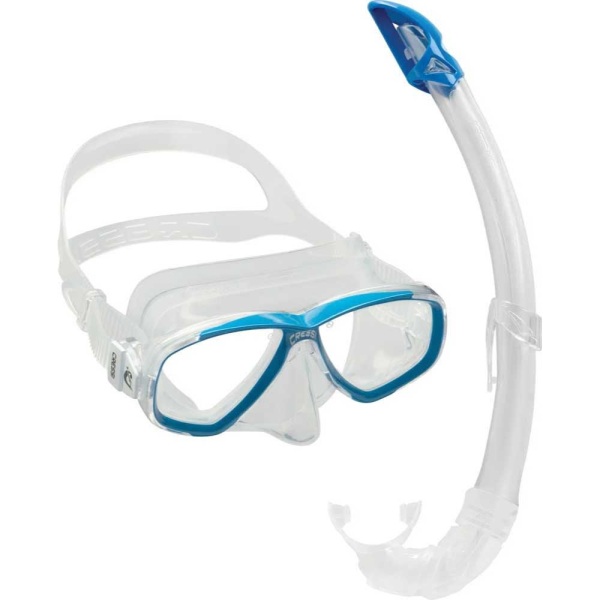 CRESSI PERLA MARE MASKE ŞNORKEL SET CLEAR/BLUE - 1