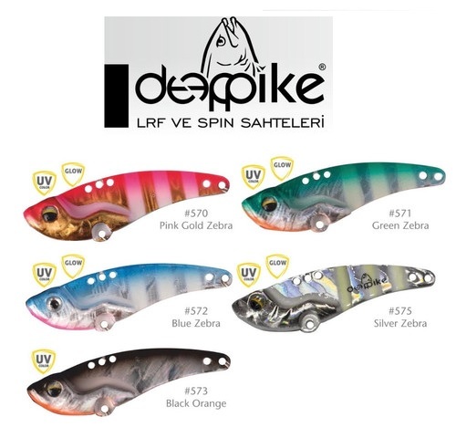 DEEP PIKE 5,5CM 14GR GREEN ZEBRA - 1