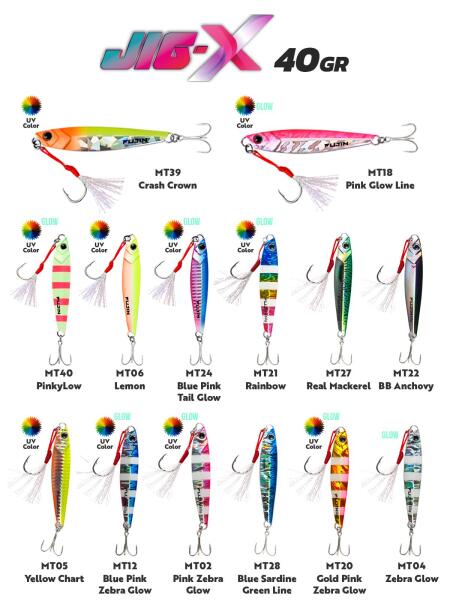 Fujin Jig-X 40gr MT02 Pink Zebra Glow - 2