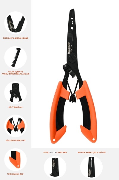 Fujin Sniper Pliers - Çok Amaçlı Balıkçı Pensesi - 1