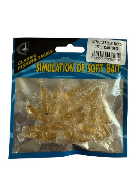 Kaira Simulation 50mm 15'li Yumuşak Karides No:5 - 1