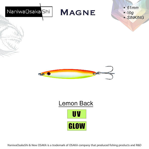 NANIWAOSAKASHI MAGNE KAŞIK 6,1CM 10GR LEMON BACK - 1