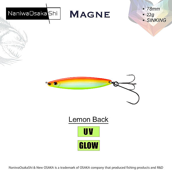 NANIWAOSAKASHI MAGNE KAŞIK 7,8CM 22GR LEMON BACK - 1