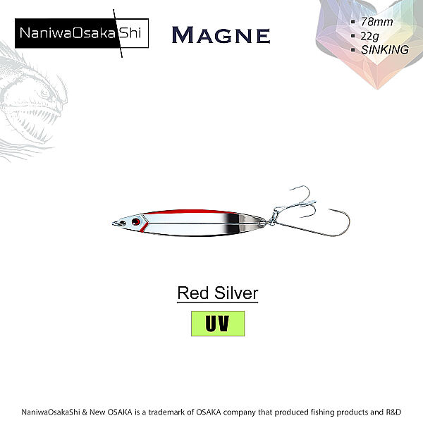 NANIWAOSAKASHI MAGNE KAŞIK 7,8CM 22GR RED SILVER - 1