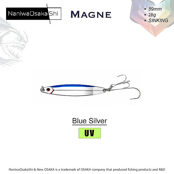 NANIWAOSAKASHI MAGNE KAŞIK 8,9CM 28GR BLUE SILVER - 1