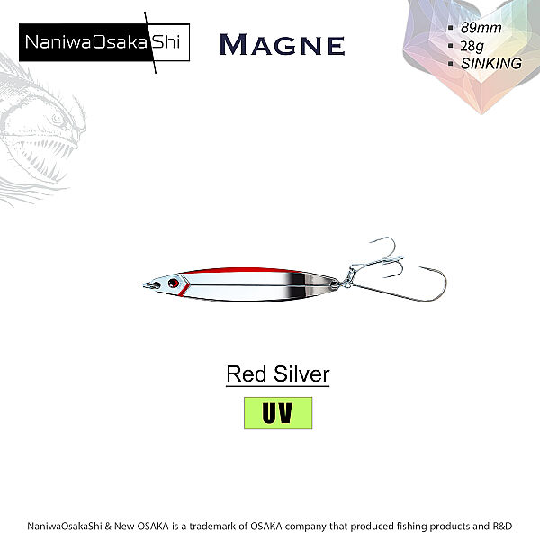 NANIWAOSAKASHI MAGNE KAŞIK 8,9CM 28GR RED SILVER - 1