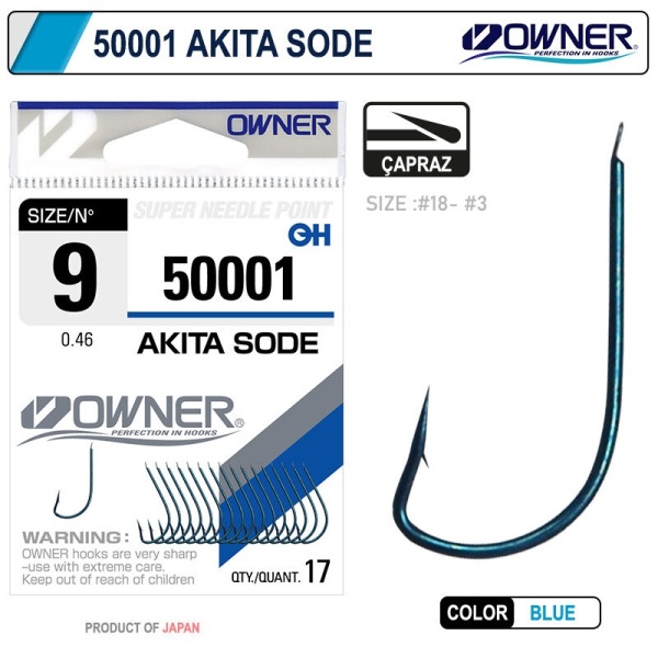 Owner 50001 Akita Sode Blue İğne No:4 - 1