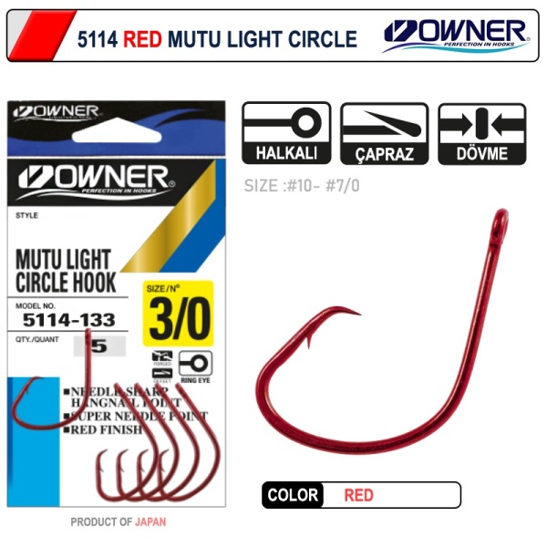 Owner 5114 Mutu Light Red No:4 - 1