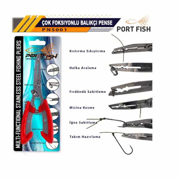 Portfish Balıkçı Pensesi Büyük Kırmızı - 1