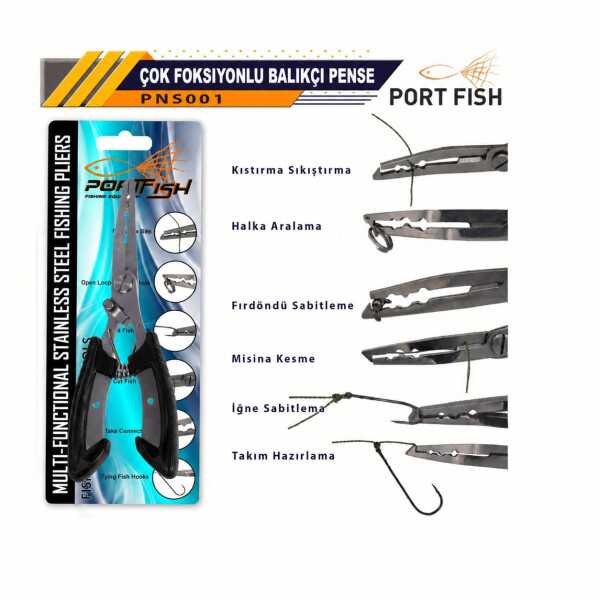 Portfish Balıkçı Pensesi Büyük Siyah - 1