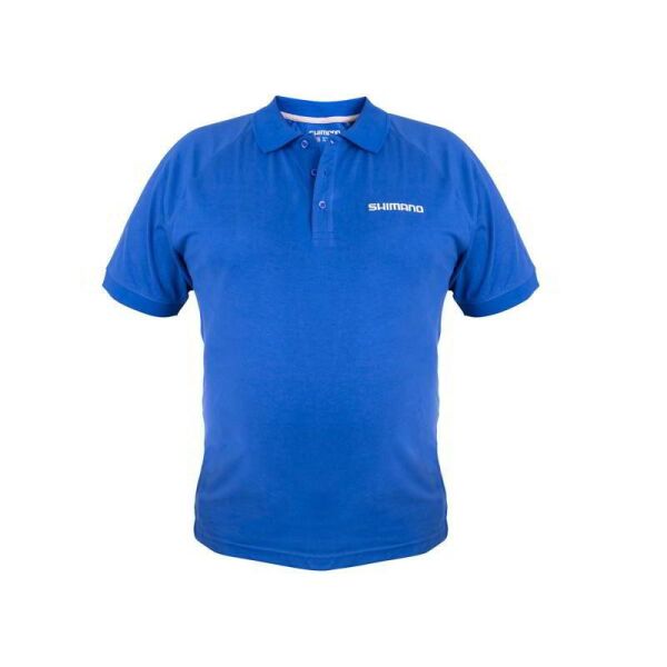 Shimano SHM Short Sleeve Polo Blue L - 1
