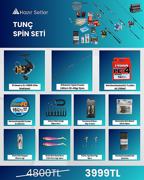 Tunç Spin Seti - Spin Avcısı İçin Hazır Setler - 1